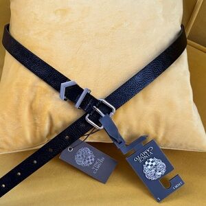 Vince Camuto Black Textured Belt Bag